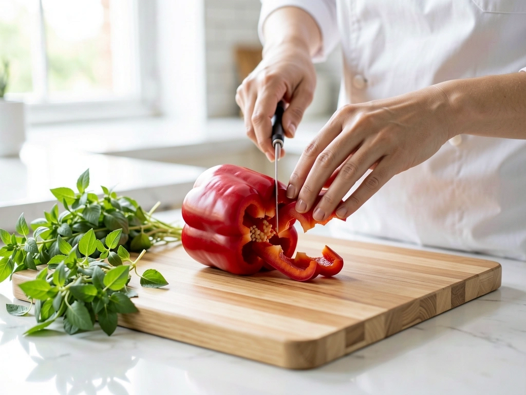 Frisches Gemüse in der Zubereitung